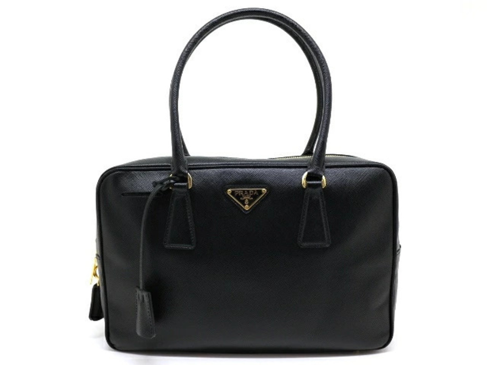 Prada bag handbag shoulder Saffiano Lux black
